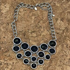 Lia Sophia Black and Silver Necklace